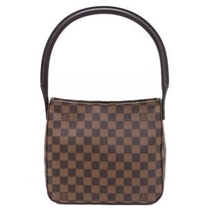 Louis Vuitton Looping MM Shoulder Bag Damier Ebene Canvas Gold Hardware